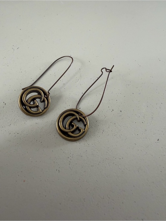 Gucci Jewelry - Gucci Antique Gold Double-G Drop Earrings